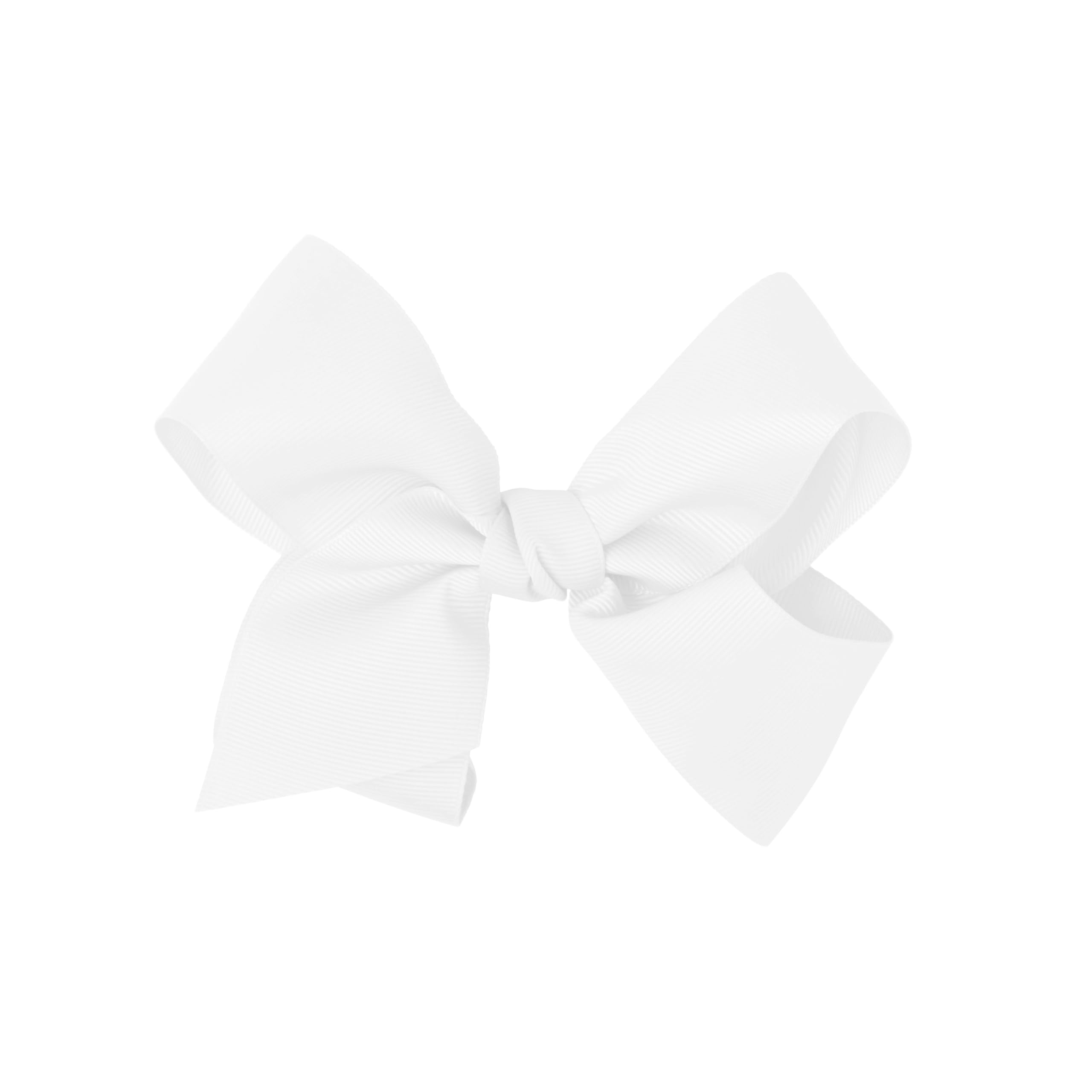 Motique Accessories white grosgrain bow front view showing elegant accent