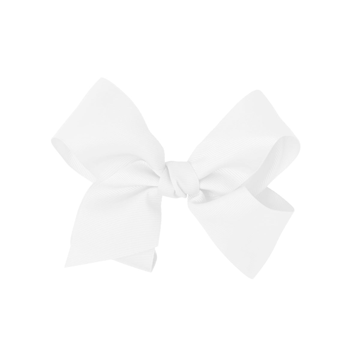 Motique Accessories white grosgrain bow front view showing elegant accent