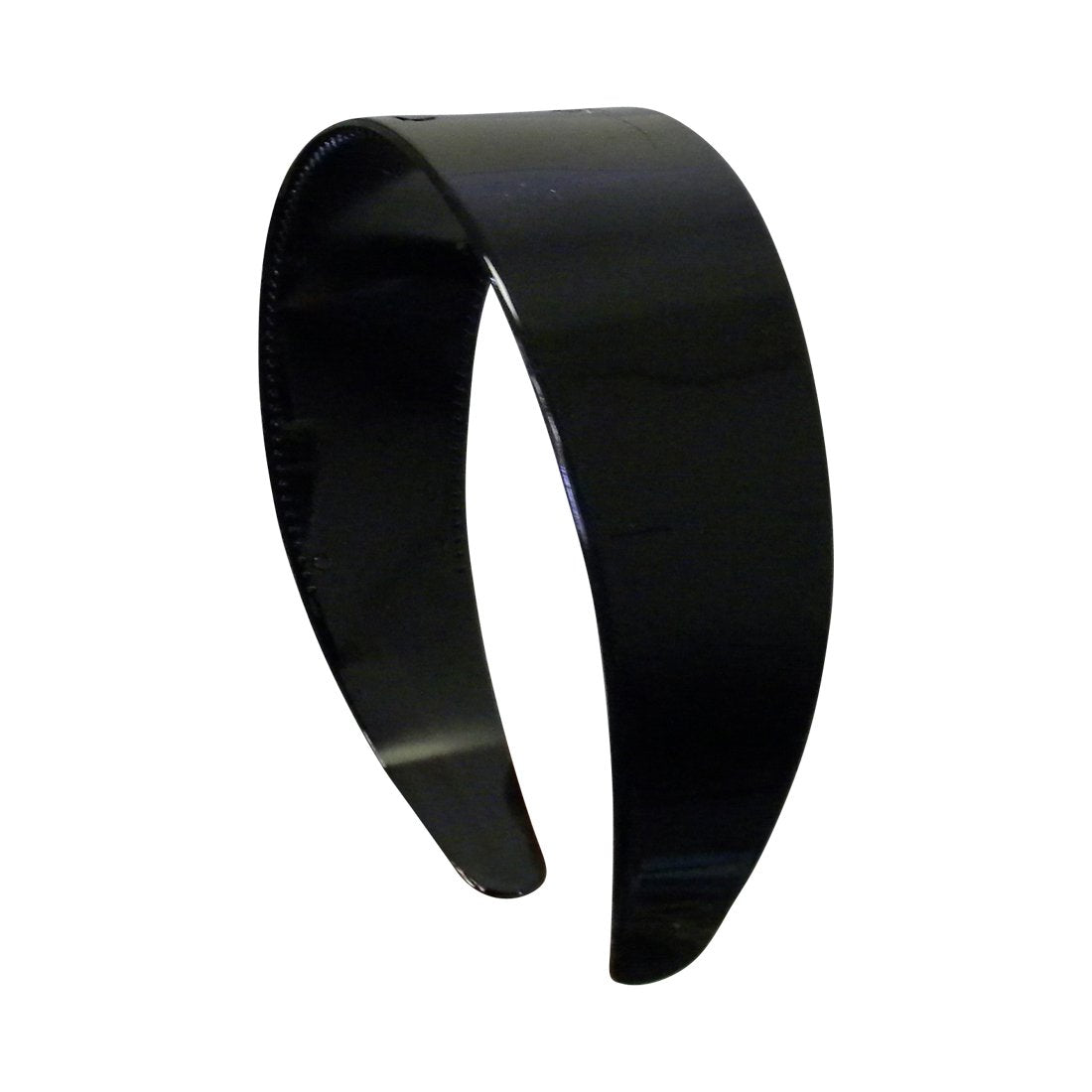 Motique Accessories wide black headband front view shows sleek finish and secure hold