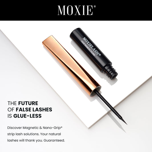 MoxieLash applicator tip closeup demonstrating smooth, pigmented glide