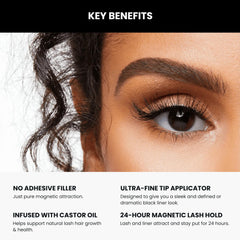 MoxieLash liner with magnetic lash in use illustrating secure hold