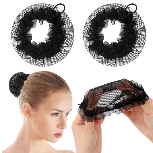 Mozeat Lens front packaging showing 12 black lace hair nets and quantity benefit