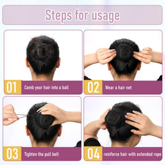 Mozeat Lens in use on ballet bun showing secure, sleek hairstyle for dancers
