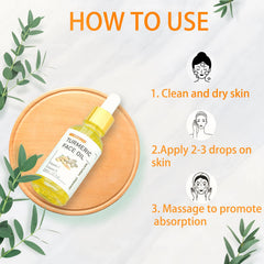 MR.A turmeric oil texture on skin absorbing quickly for hydration