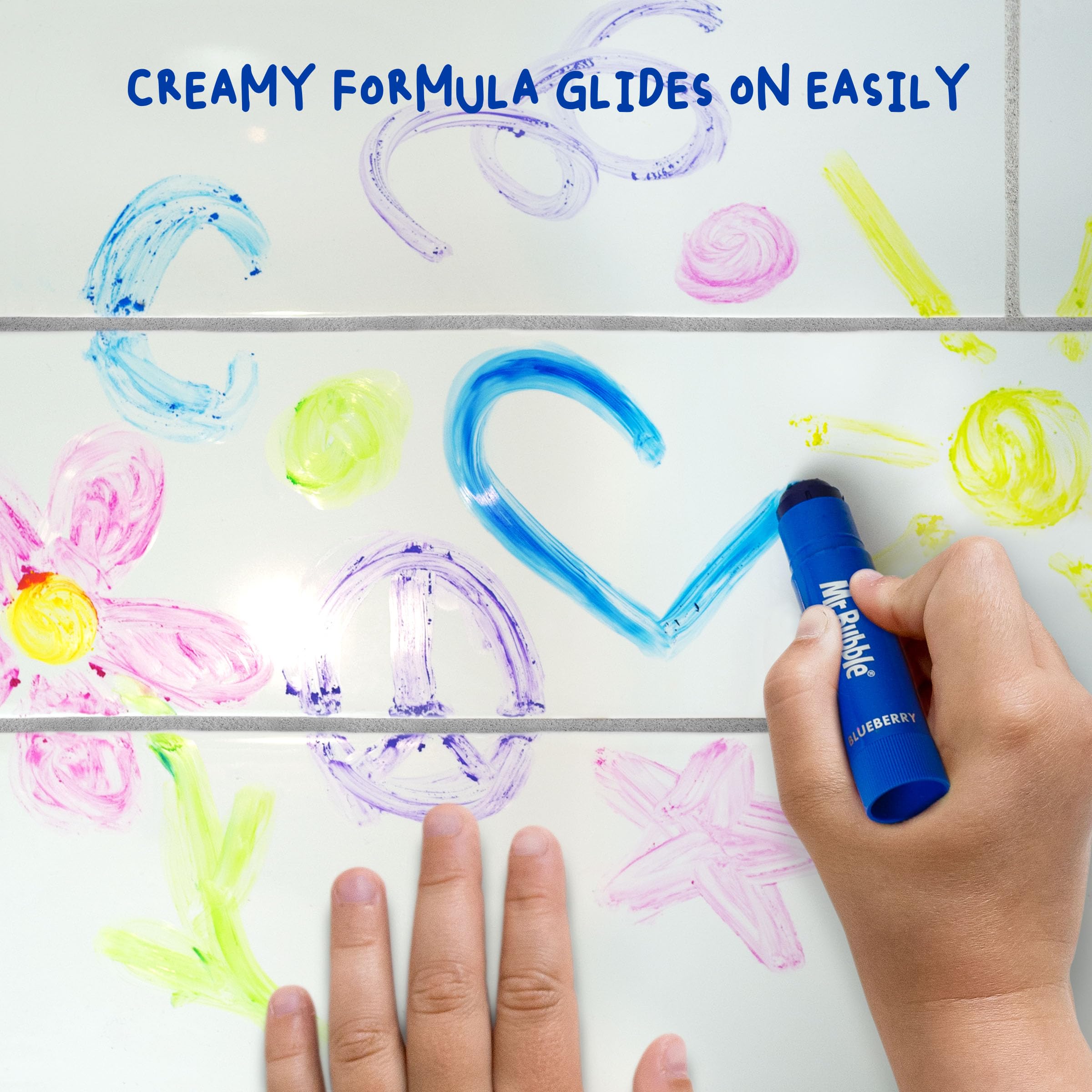 Family enjoying tub play with Mr. Bubble paints, sensory fun and bonding