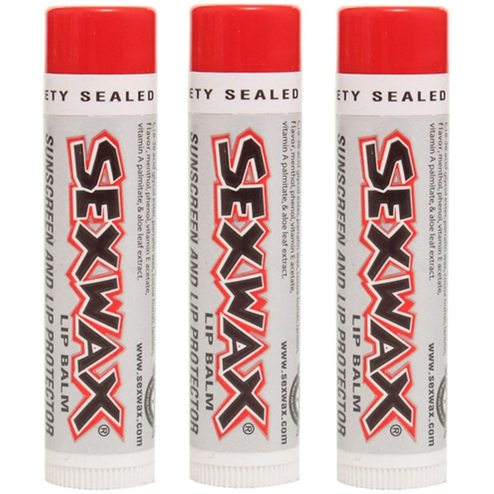 Mr Zogs Sex Wax front tubes showing SPF30 protection and portable convenience