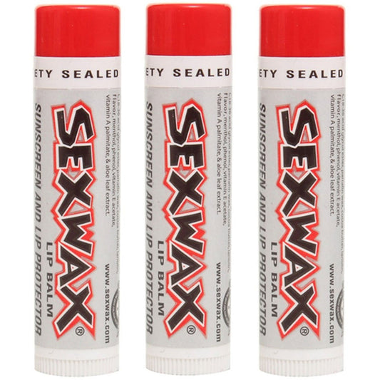 Mr Zogs Sex Wax front tubes showing SPF30 protection and portable convenience