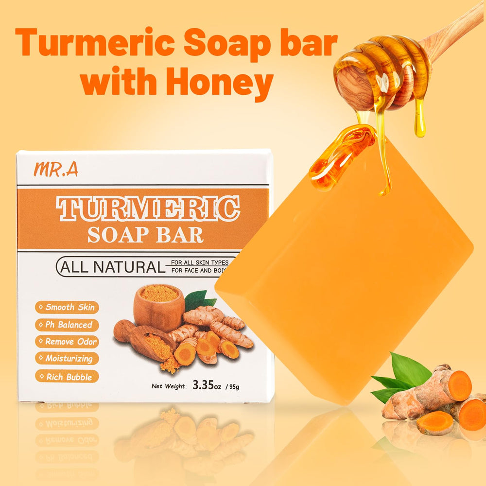 MR.A soap shown in hand for scale demonstrating compact travel-friendly size