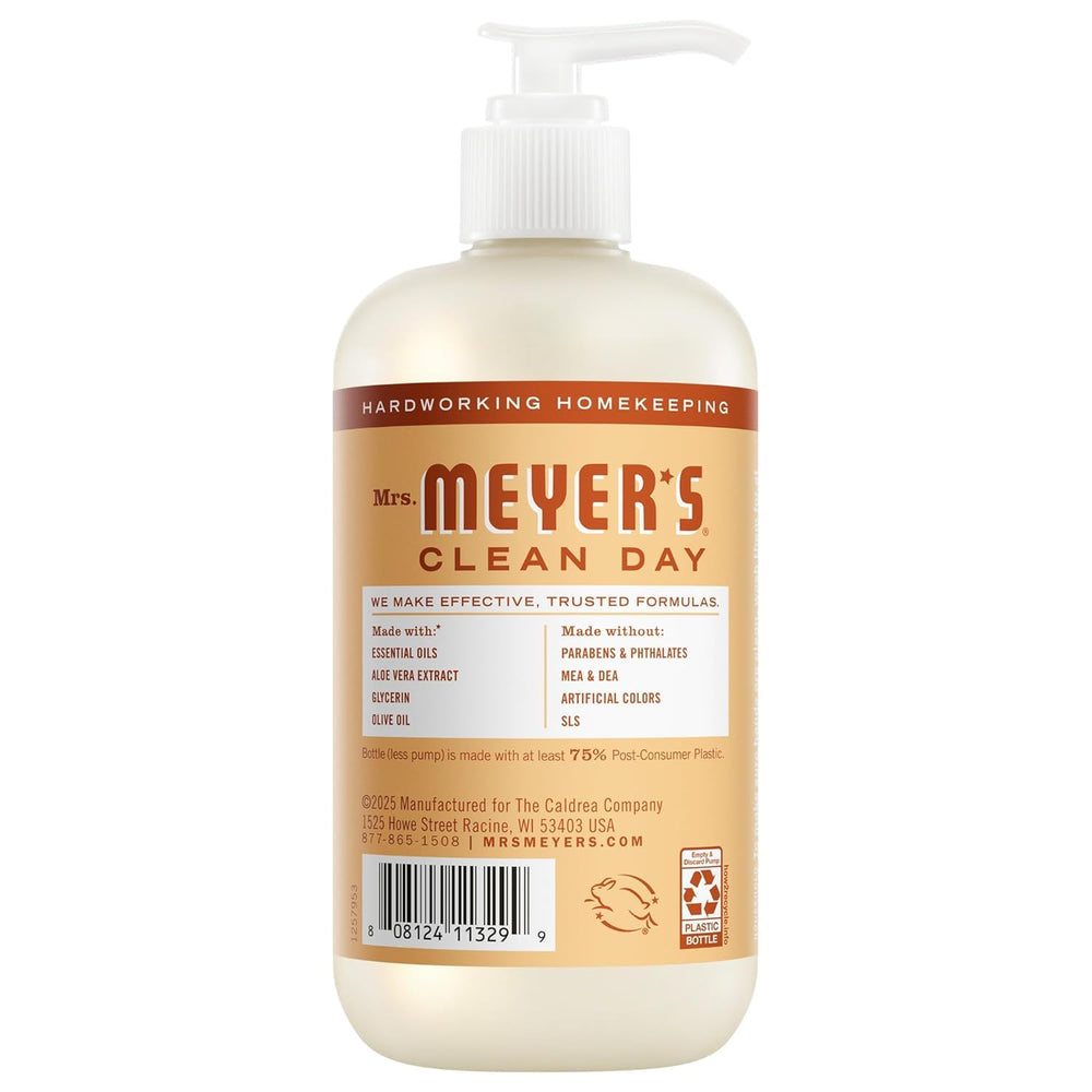 Mrs. MEYER'S Basil bottle highlighting green label for refreshing kitchen use