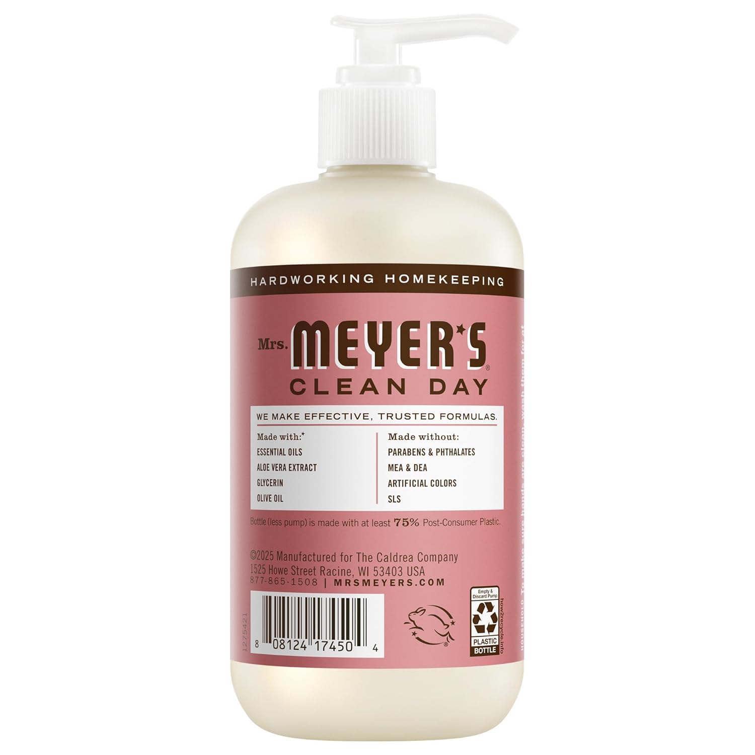 Mrs. MEYER'S close-up label view highlighting scent names and benefits