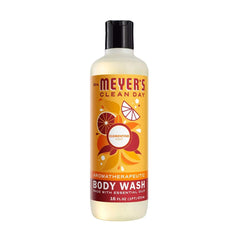 Mrs. Meyer's Clementine body wash front bottle showing label and 16 oz size for daily use