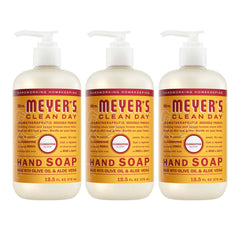 Mrs. Meyer's front packaging showing three Clementine bottles and bright citrus appeal