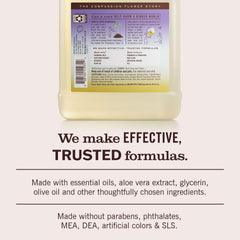 MRS. MEYER'S refill pouring into a pump bottle demonstrating quick refill benefit