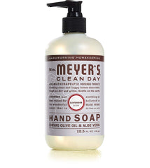Mrs. MEYER'S in-use at kitchen sink emphasizing fresh Lemon Verbena scent while cleaning hands