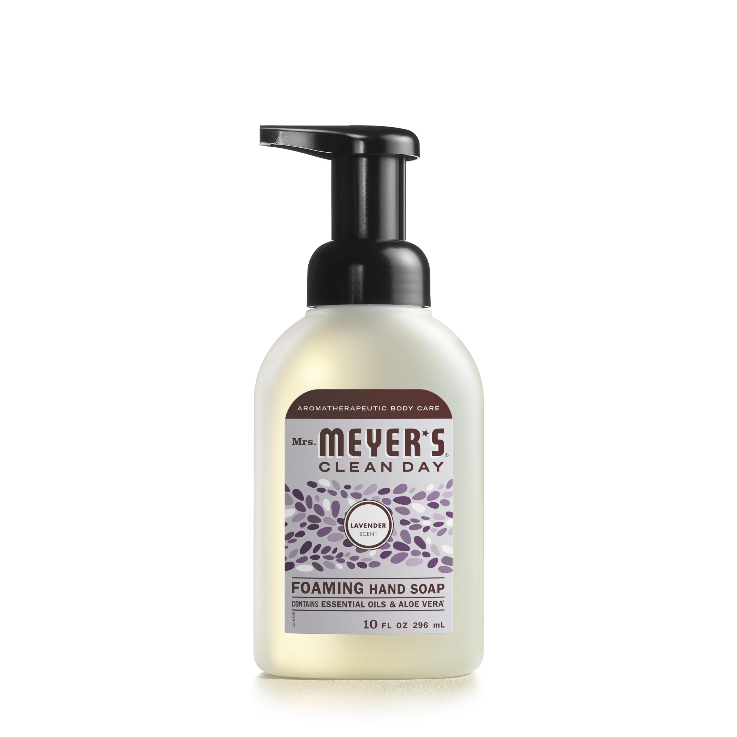 Mrs. MEYER'S front bottle view showing Lavender label and tidy packaging benefit