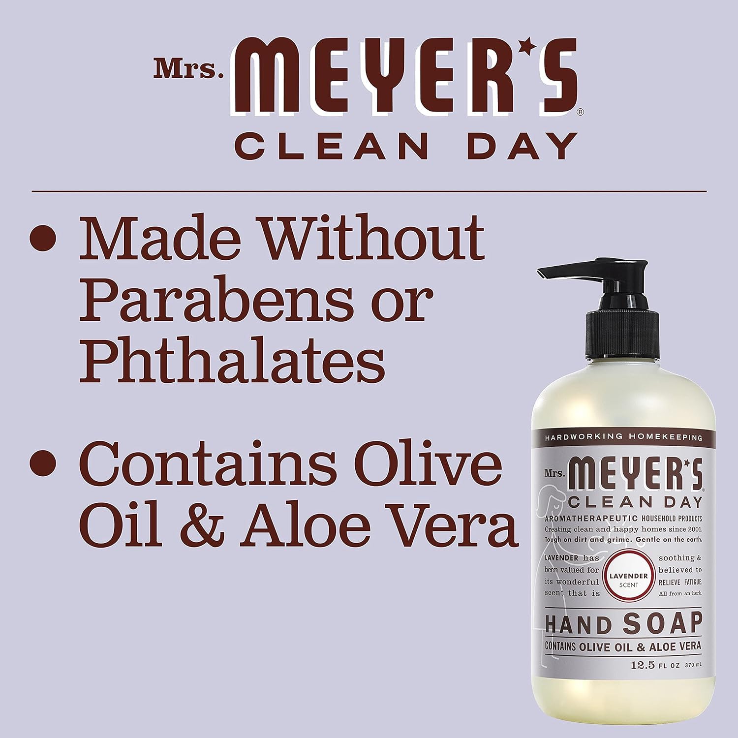 Mrs. MEYER'S in-use at kitchen sink showing hands washed and refreshed