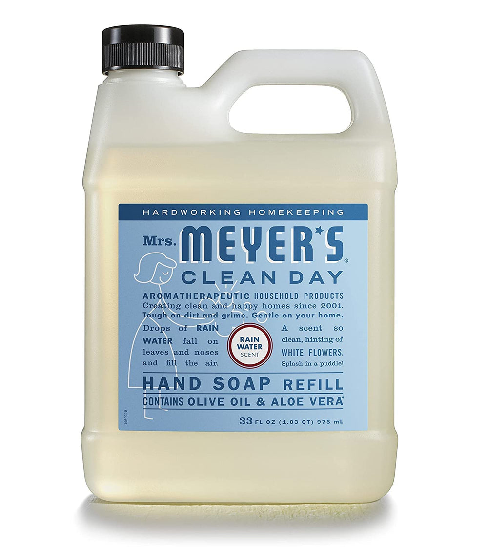 Mrs. MEYER'S lavender refill in a bathroom setting suggesting calming fragrance