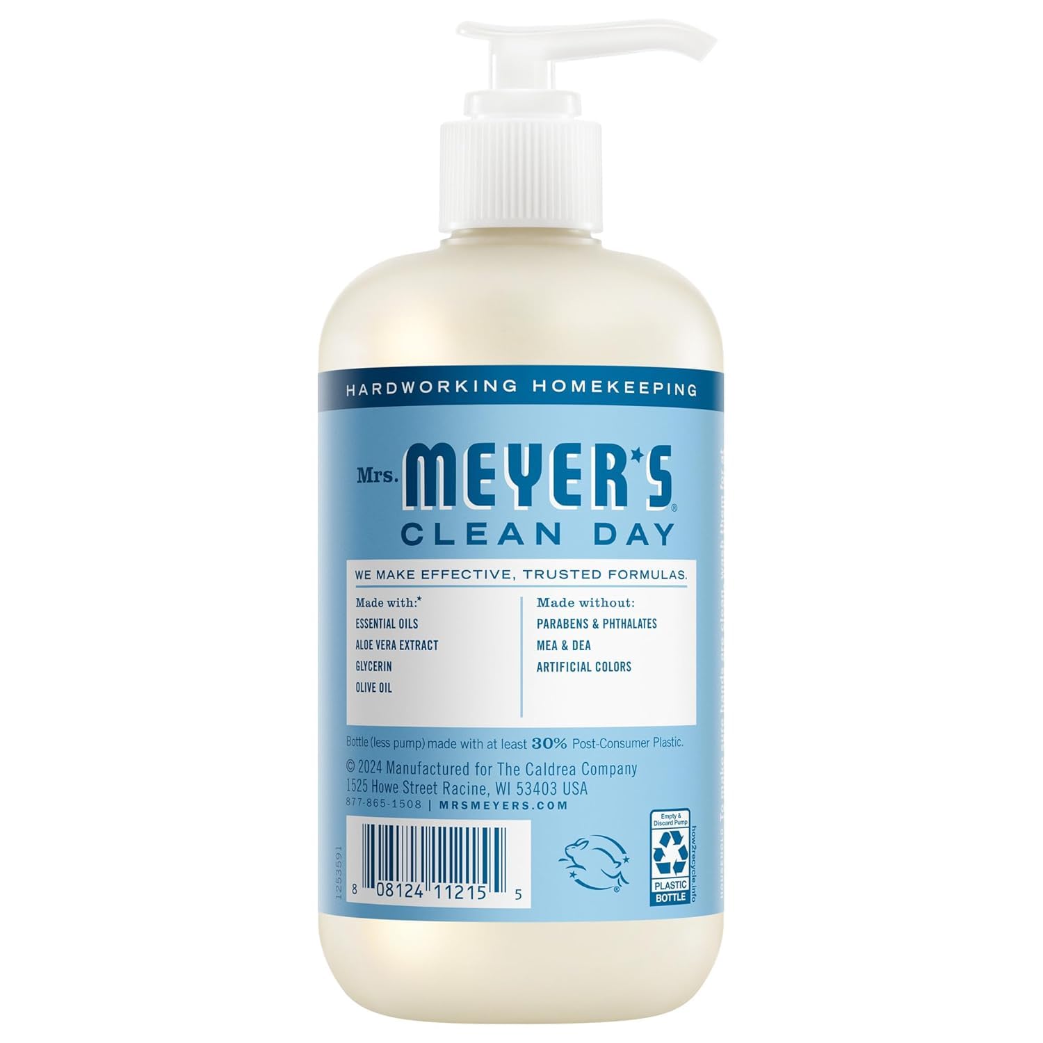 Mrs. MEYER'S Oat Blossom bottle close-up conveying creamy gentle cleansing
