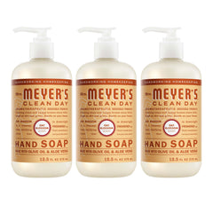 Mrs. Meyer's oat blossom front packaging showing clear bottle and label for easy identification and appeal