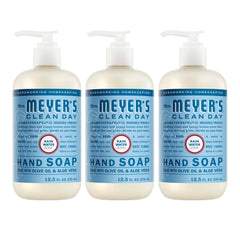 Mrs. MEYER'S front packaging three-bottle set showing neat storage benefit