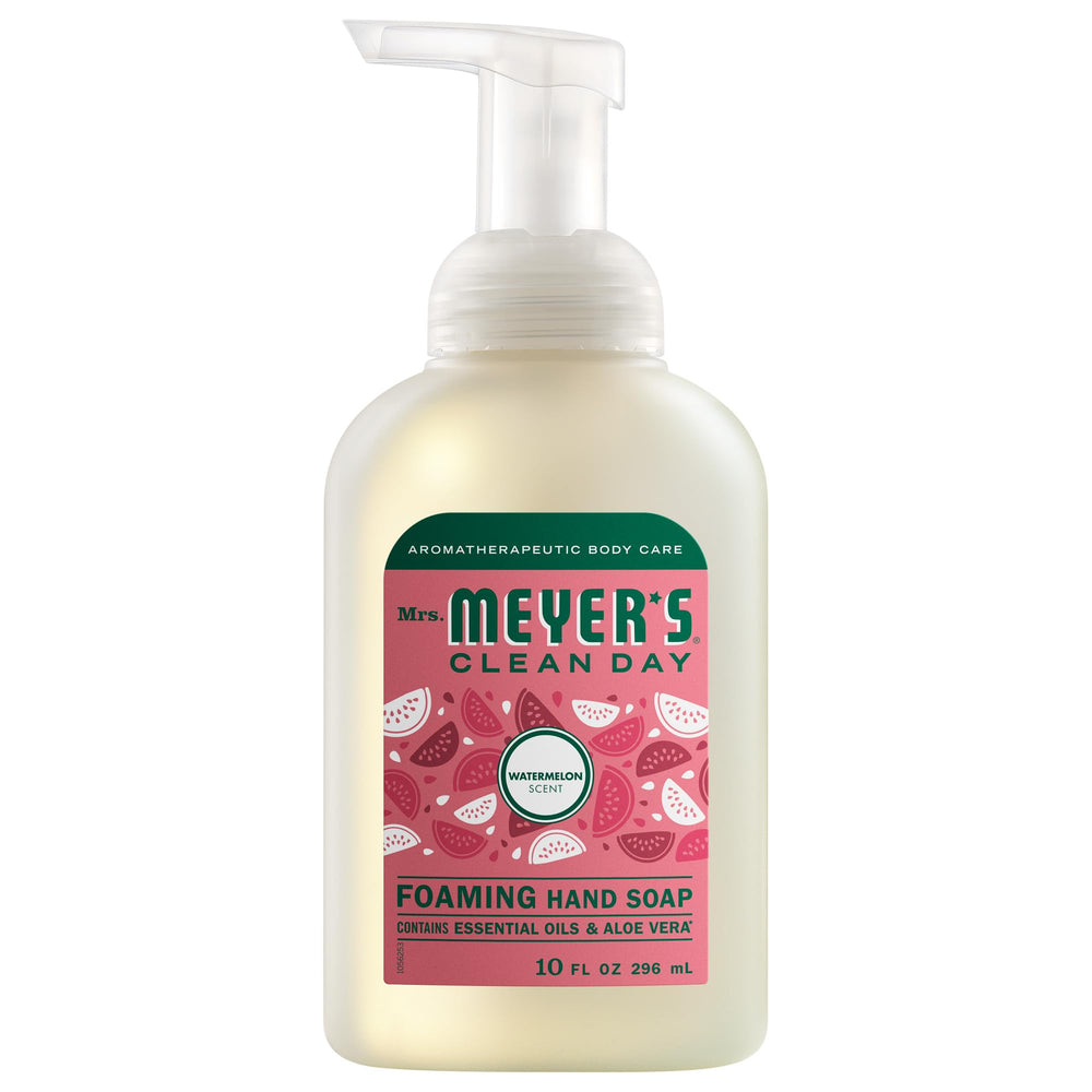 Mrs. MEYER'S front label showing watermelon scent and clean design for clear identification