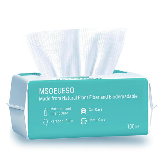 MSOEUESO front packaging showing 100-count compact bag and brand logo for easy storage