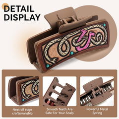 Mtiyoose clip securing a half-up style, demonstrating comfortable daily wear.