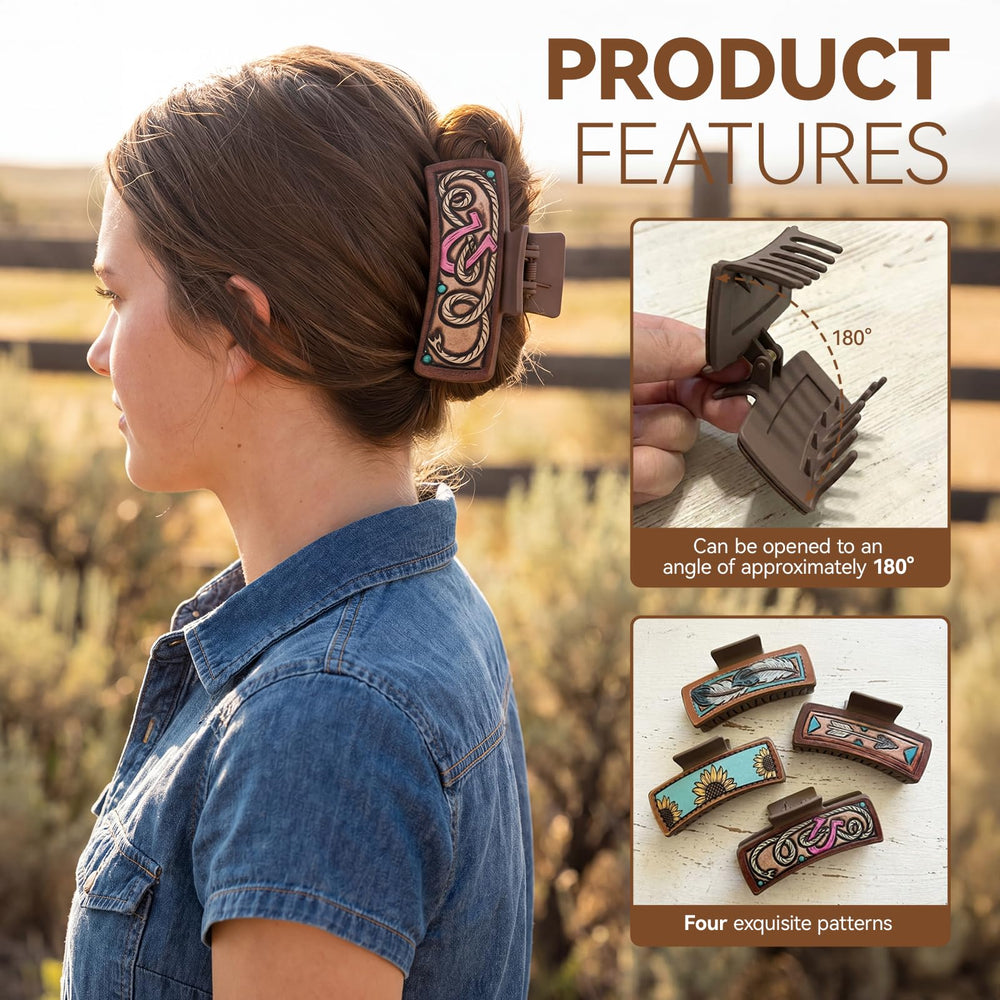 Mtiyoose clip holding a full bun on thick hair, proving strong, all-day hold.
