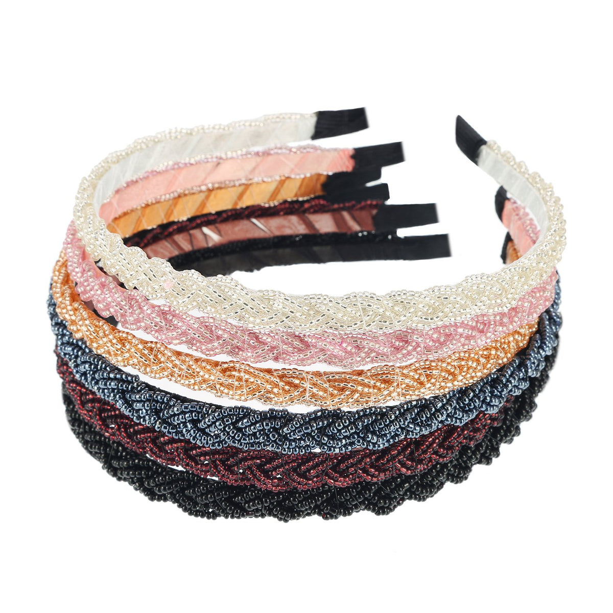MTLEE front view of six headbands showing classic colors and variety