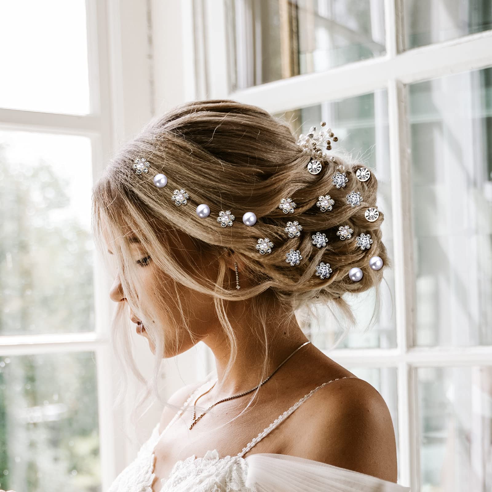 MTLEE pins styled on a bride in a wedding setting adding refined sparkle