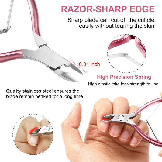 Mudder pointed acrylic nail clipper close-up showing precision for clean trims