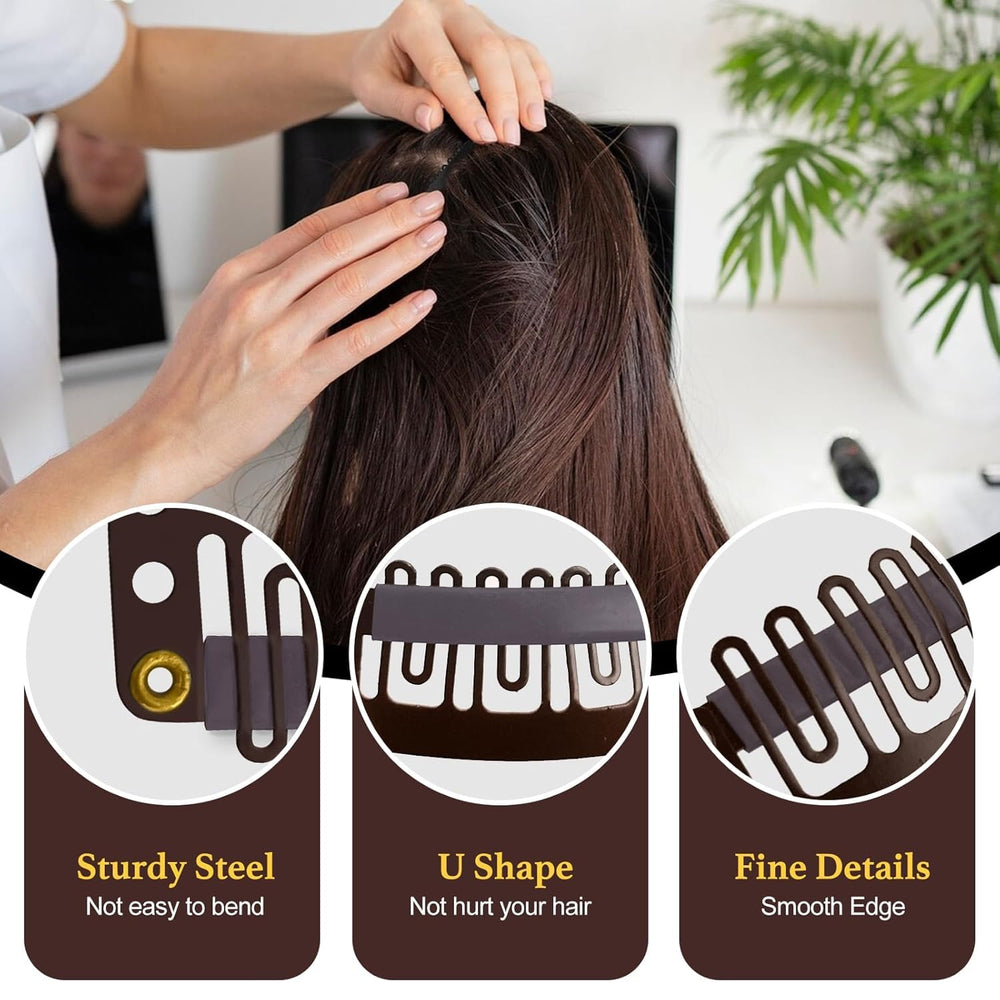 MUIIGOOD lined clips displayed next to ruler showing 32mm size clarity
