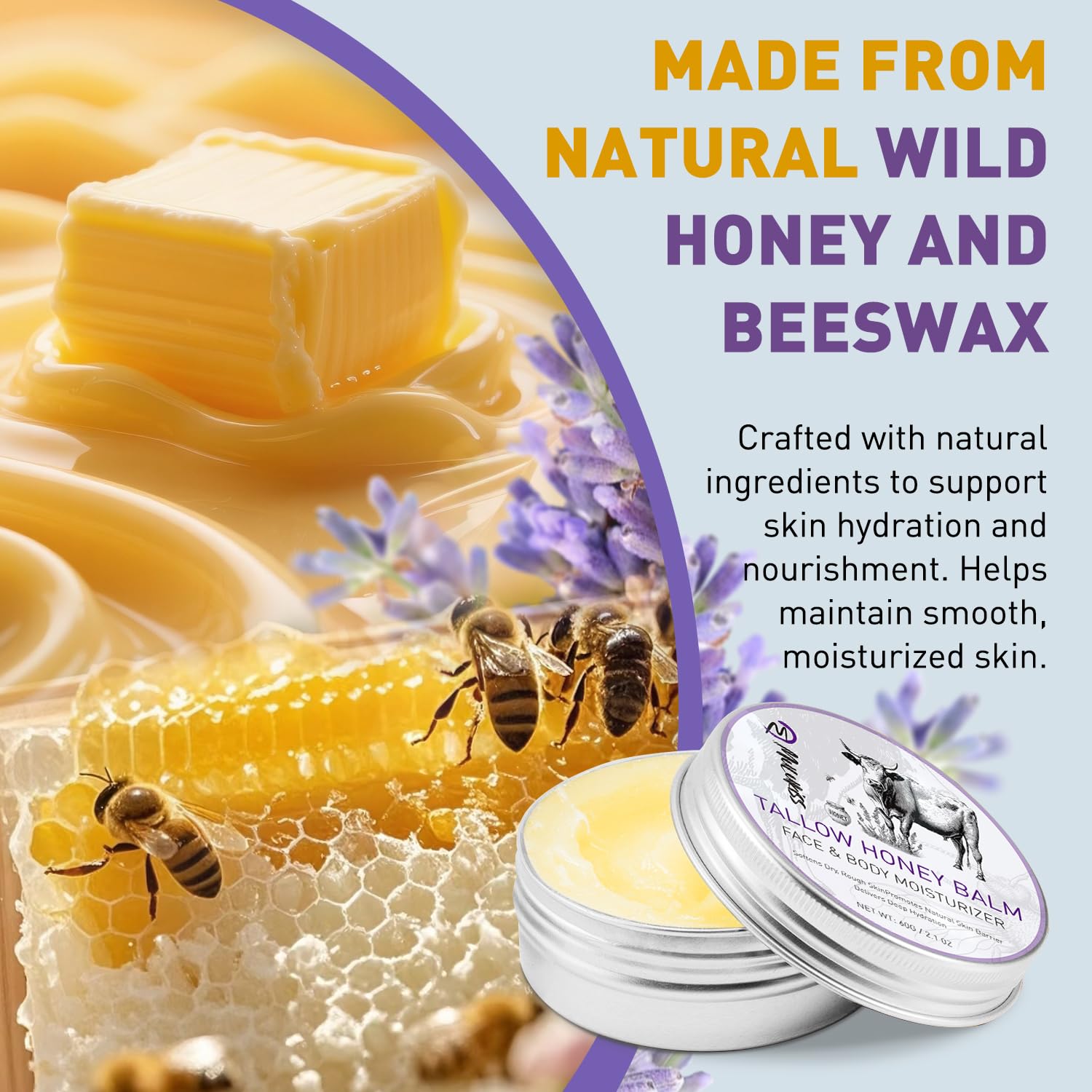 Mulukiss open jar close-up showing creamy tallow texture for fast skin absorption