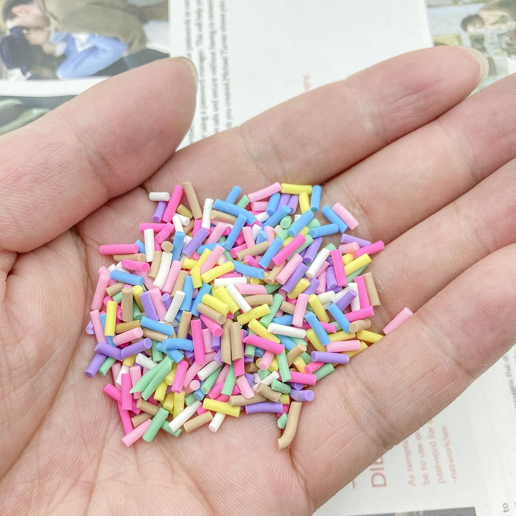 Mulutoo sprinkles applied to nails, adding playful color and texture