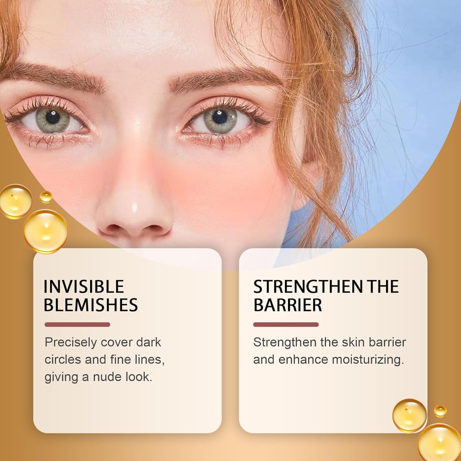 MUNIP eye corrector before and after under-eye improvement and brightening