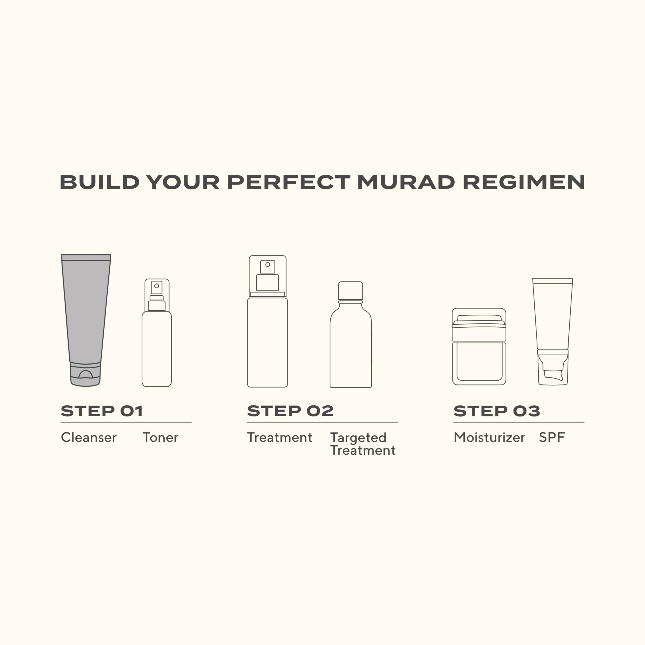 Murad on bathroom shelf lifestyle scene encouraging daily routine