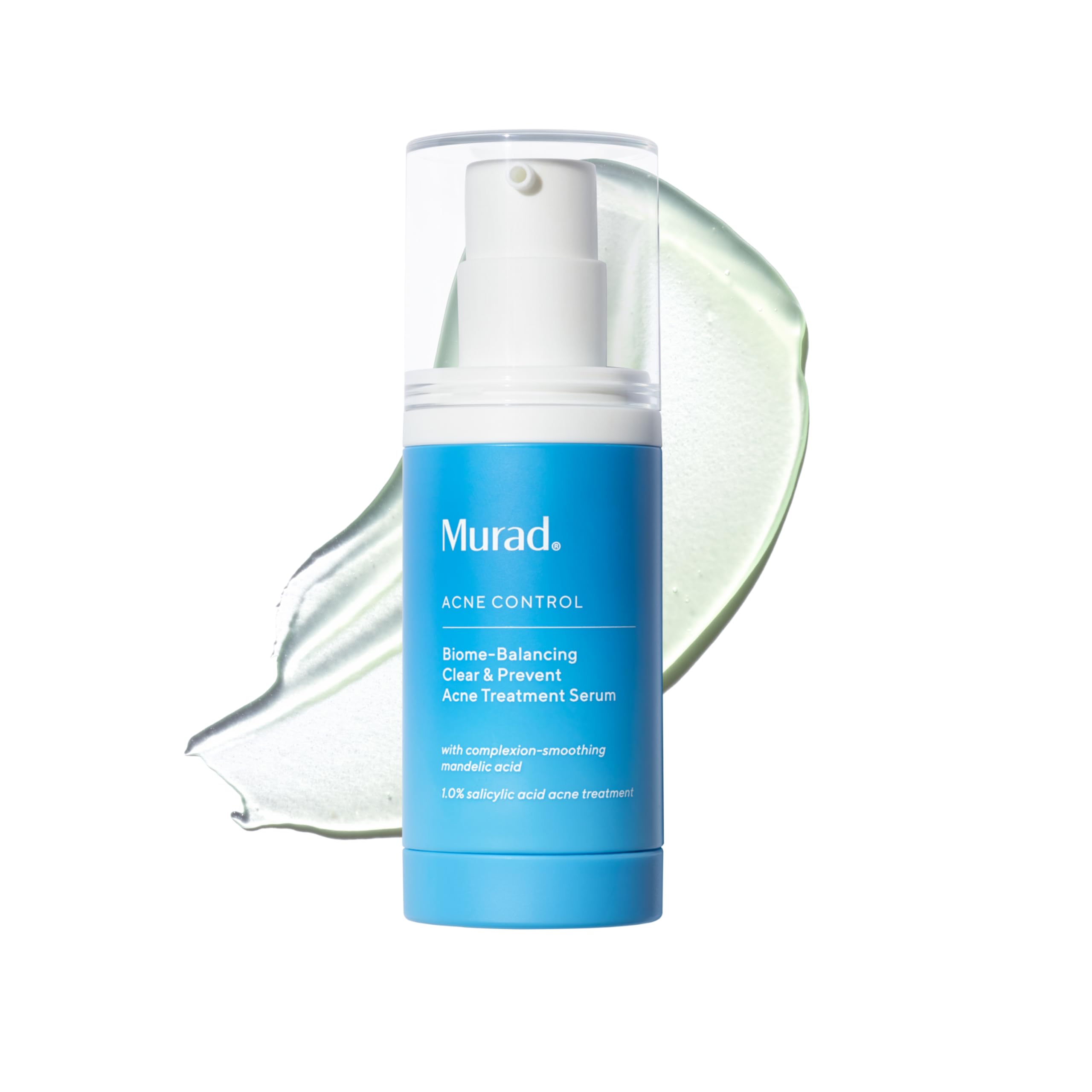 Murad front packaging showing acne treatment bottle and clear branding for reassurance