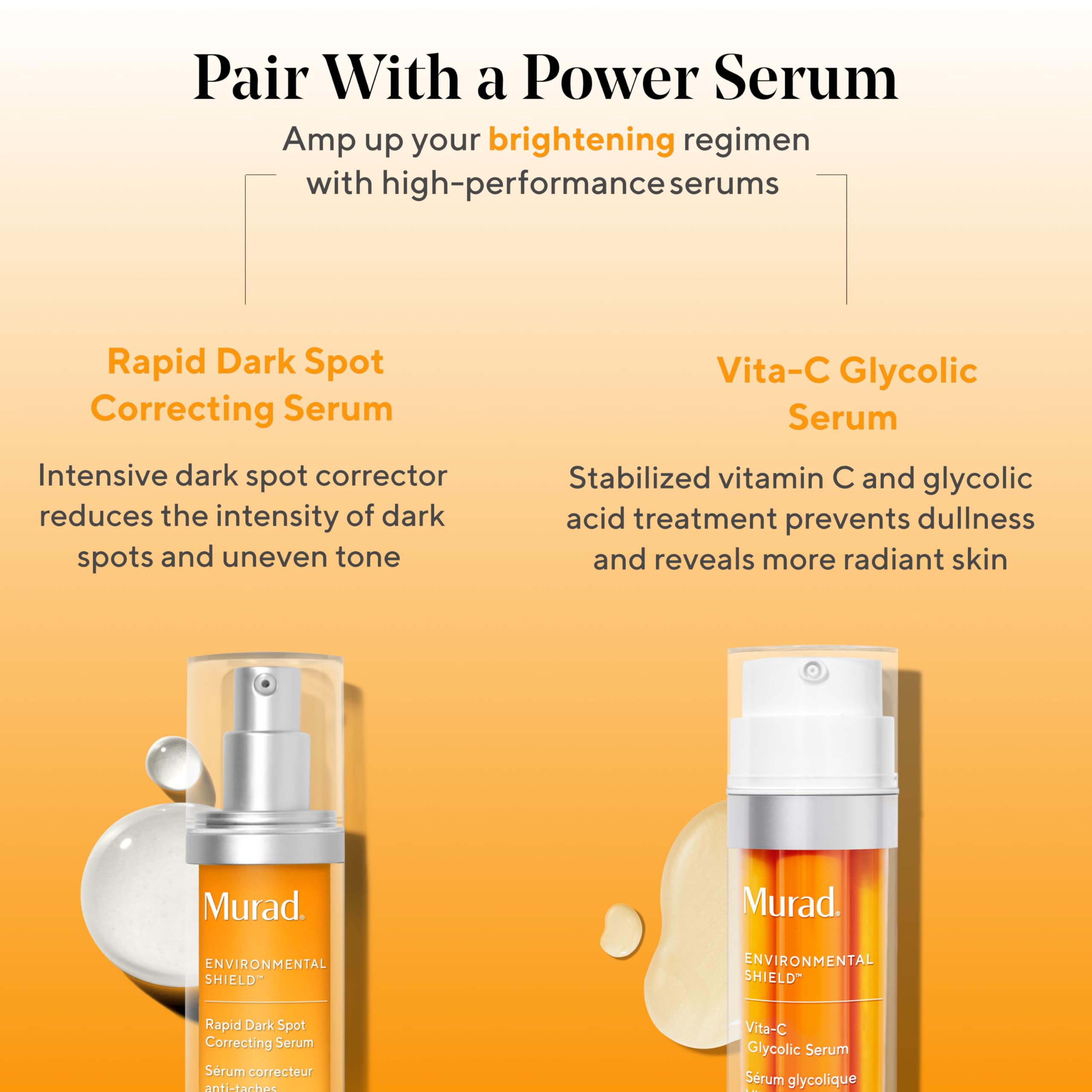 Murad bottle in hand for size comparison and travel-friendly benefit