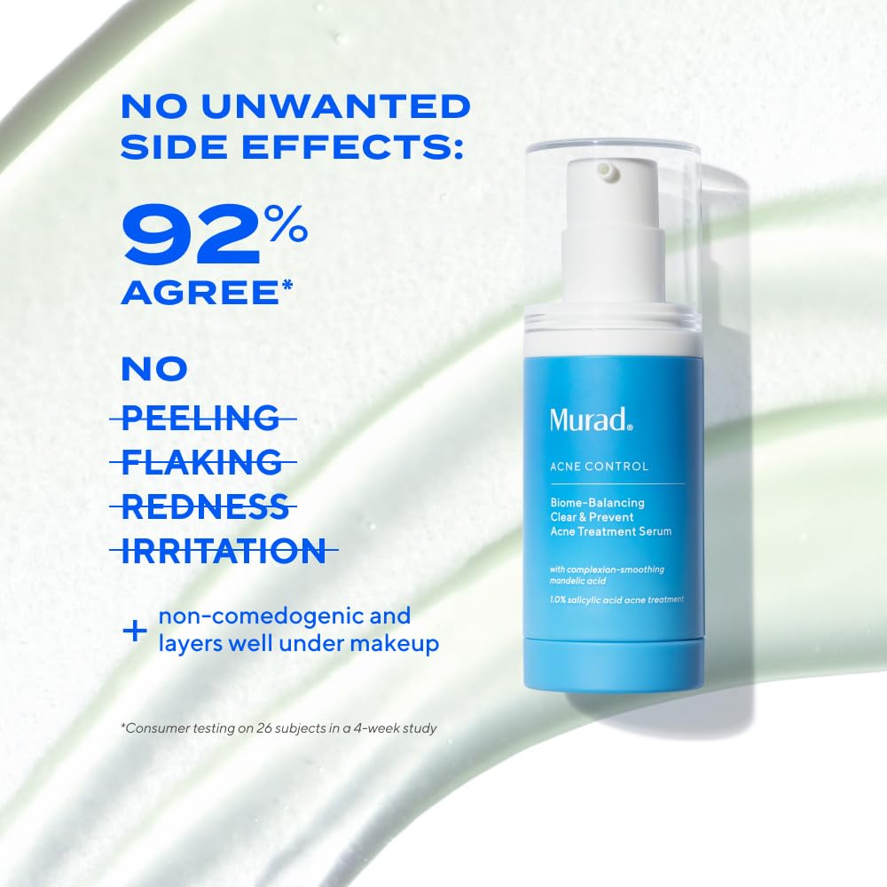 Murad ingredient graphic showcasing salicylic mandelic glutamic acids for balanced skin