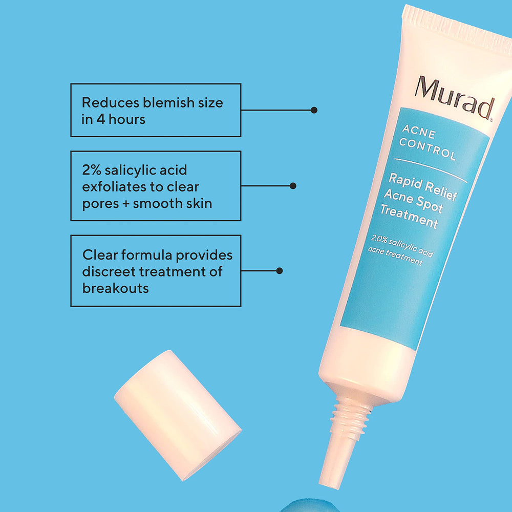 Murad ingredients label showing acids and dermatologist formulation benefits