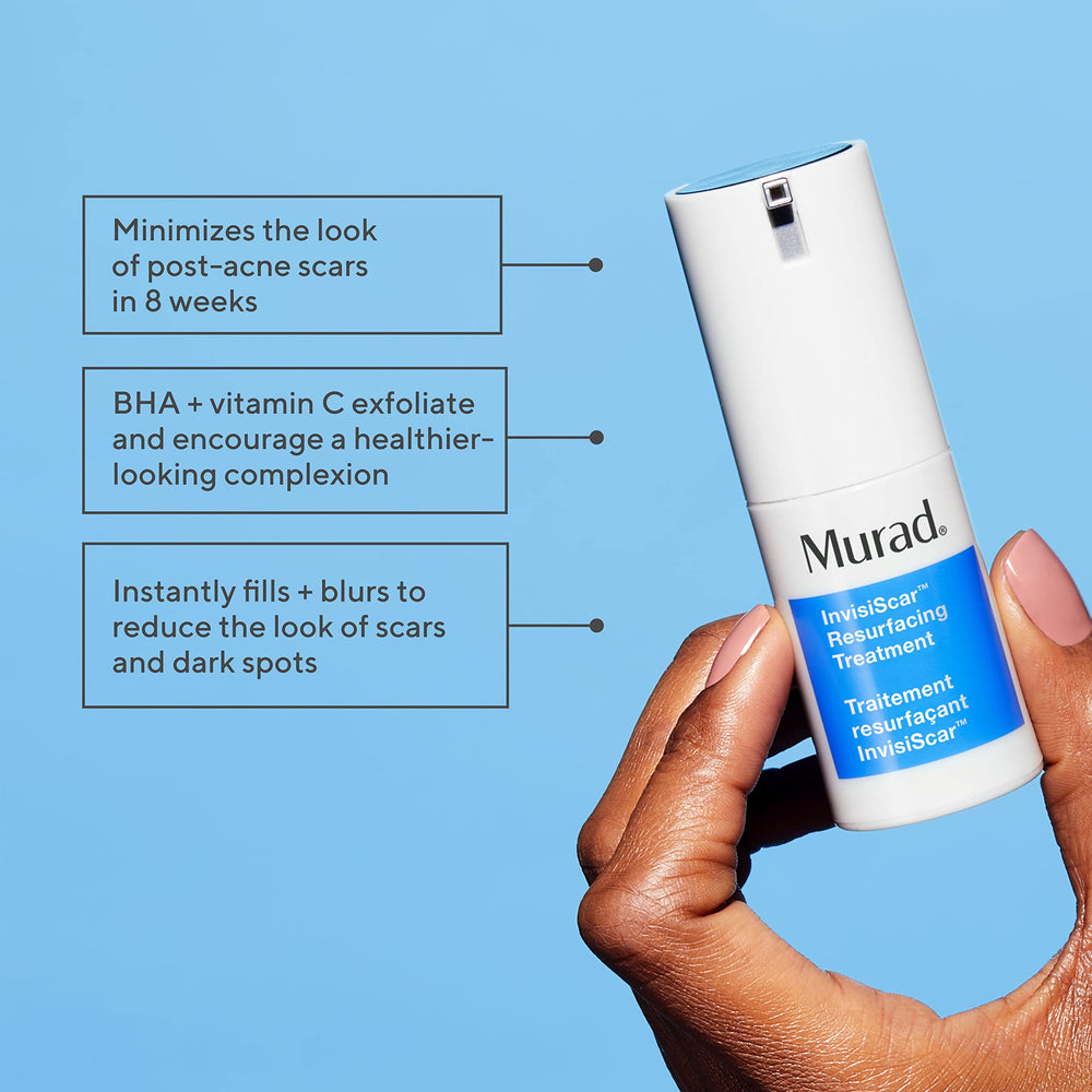Murad InvisiScar dropper releasing serum texture highlighting concentrate benefits