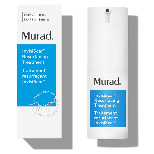Murad InvisiScar front packaging showing bottle and branding for visible smoothing