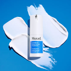 Murad InvisiScar serum on fingertip demonstrating lightweight spreadable texture