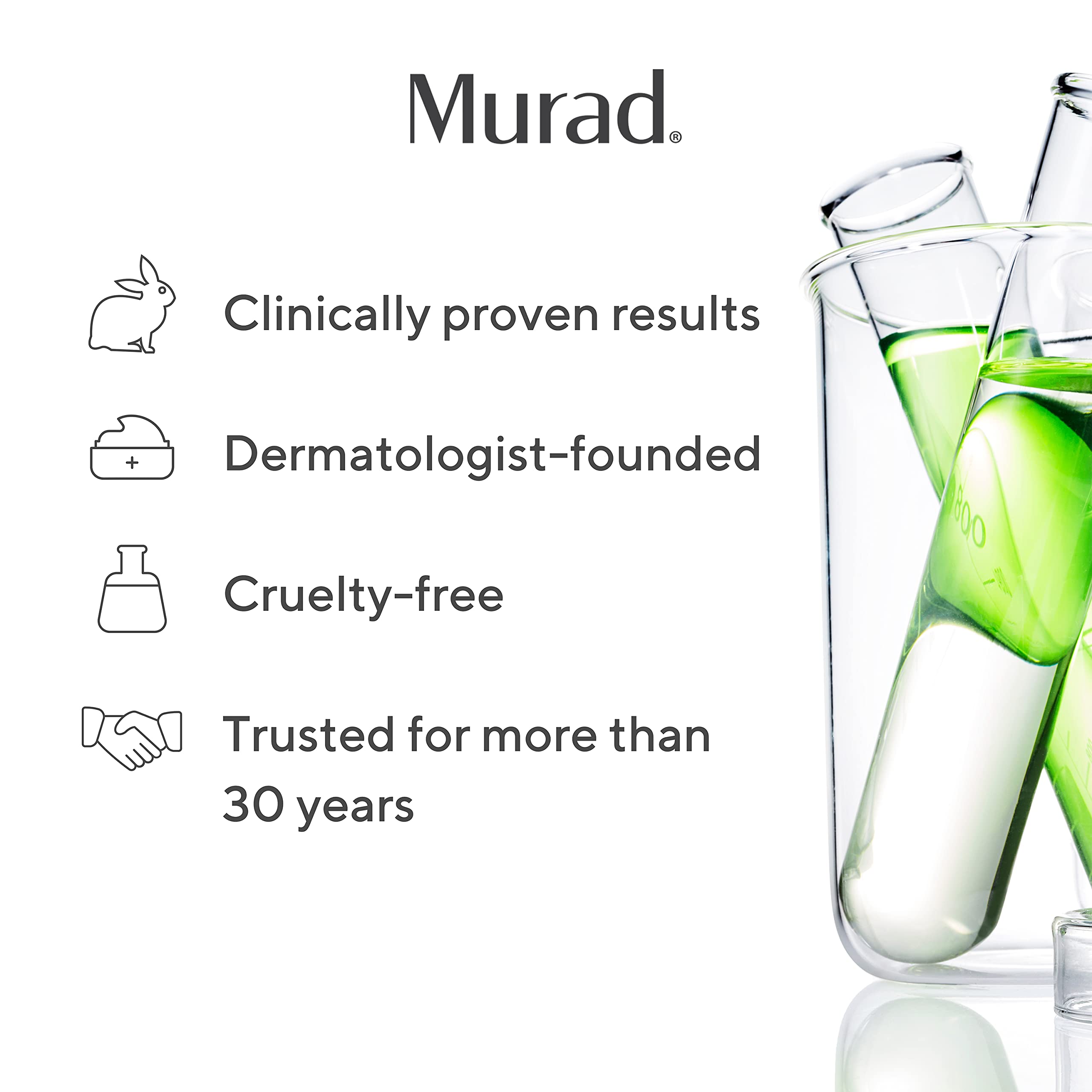 Murad bottle on vanity with towel showing daily ritual and polished finish