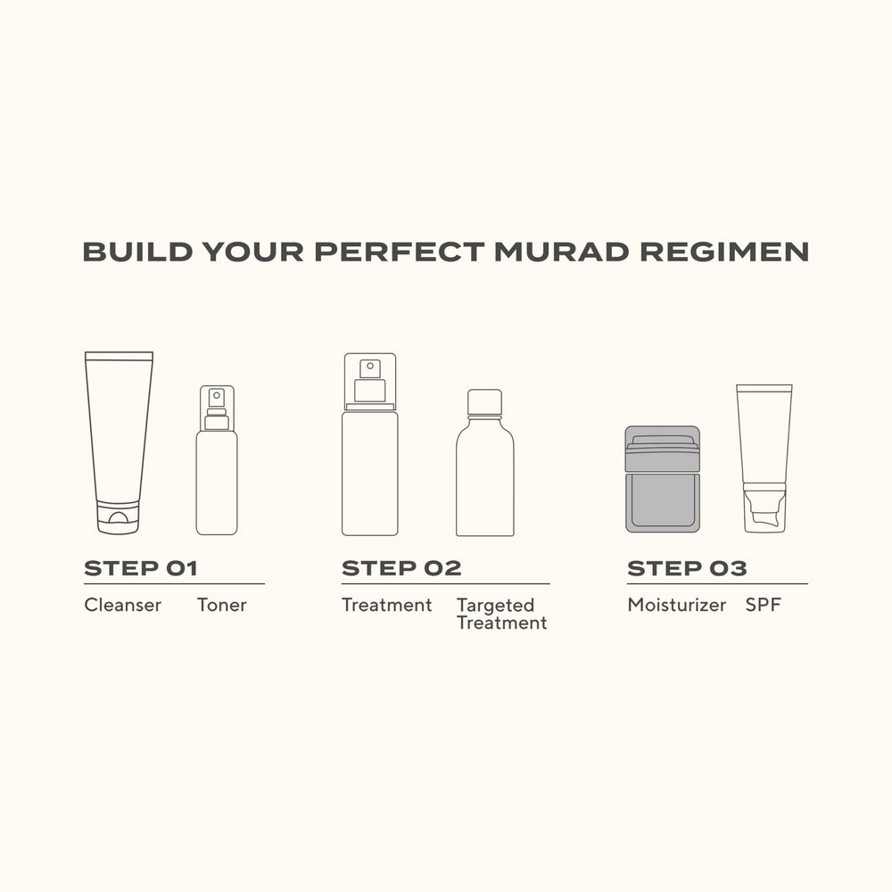Murad packaging label detail showing ingredient technology benefits