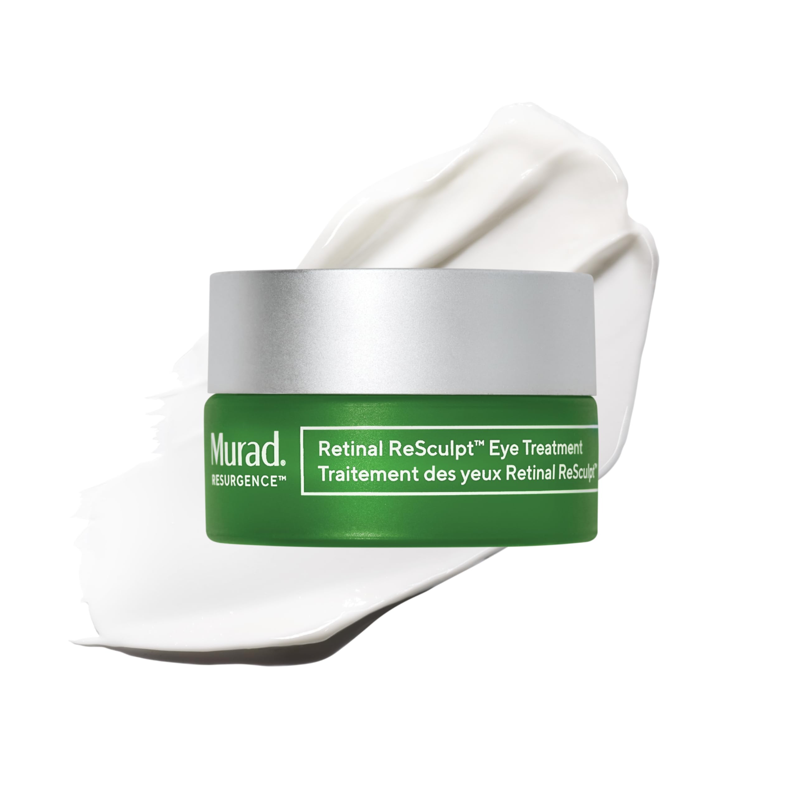 Murad retinal ReSculpt front jar showing compact design and premium eye treatment benefit