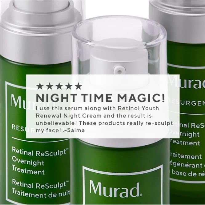 Murad evening serum staged on nightstand for nightly skincare ritual