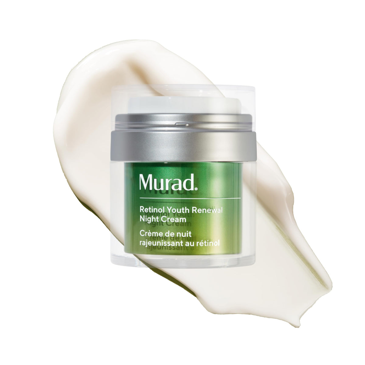 Murad jar front view showing product and brand for clear identification and trust