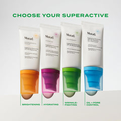 Murad tube on shelf among skincare items showing routine integration