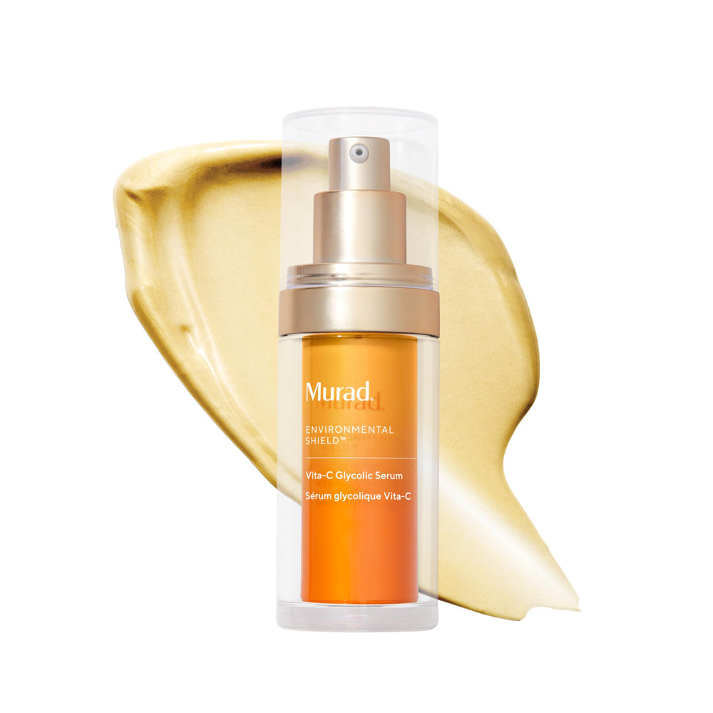 Murad bottle front view showing branding and brightening serum benefits